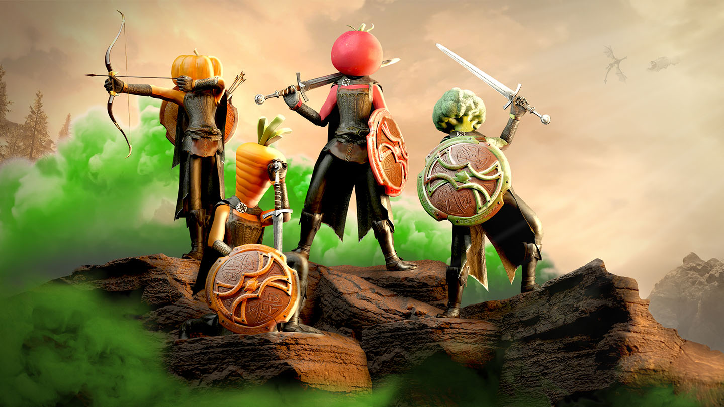 Skyrim veggie-themed NPCs